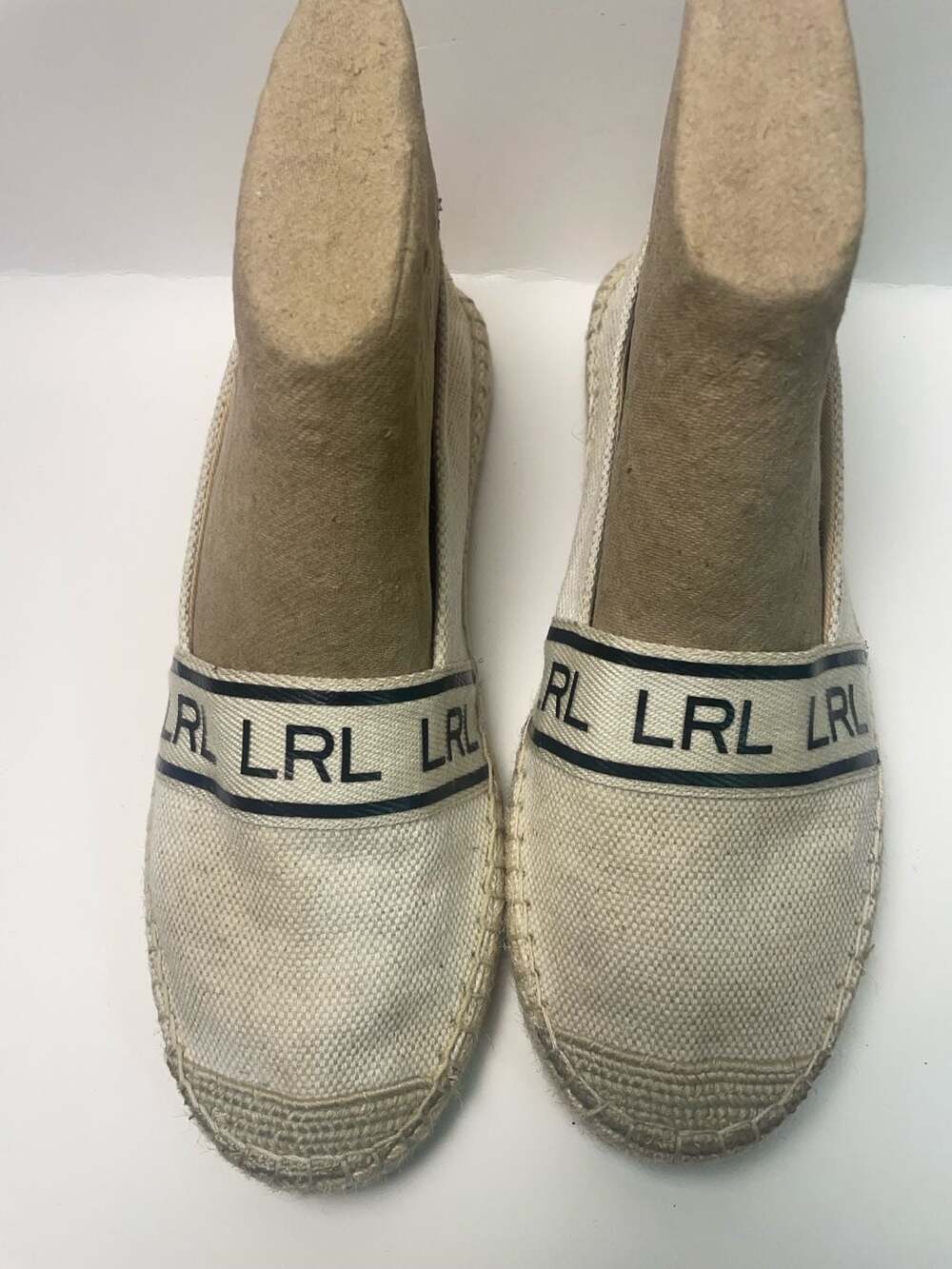 Lauren Ralph Lauren LRL Canvas Espadrille Flats Size 8.5 90’s beach